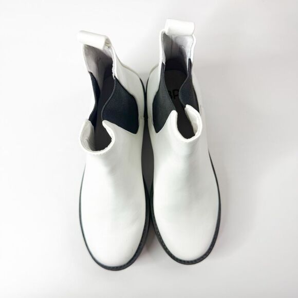 BP. Women's White Chelsea Platform Lug Sole Boots Chunky | Size 6 - Picture 6 of 8